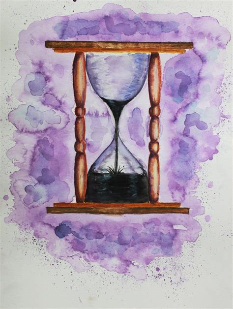 Watercolour Hourglass Art Watch Hourglass Watercolor Class