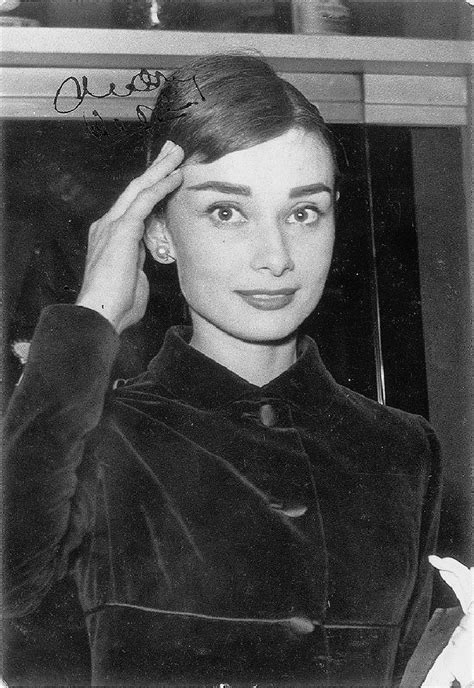 Signed Photograph Of Audrey Hepburn 1956 Audrey Kathleen Ruston