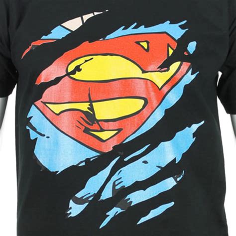 Dc Comics Tee Shirt Superman Tear Up Noir