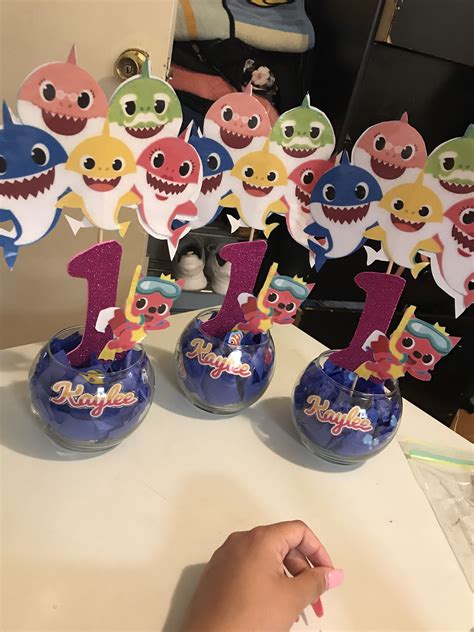 Baby Shark Centerpiece Boys First Birthday Party Ideas 1st Birthday