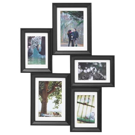 Die modernen rahmen von moebe eignen sich hervorragend für bilder und fotos in a3, a4 und a5 und sind in klassischem schwarzem aluminium und eiche. KNOPPÄNG Collage-Rahmen für 5 Fotos - schwarz - IKEA