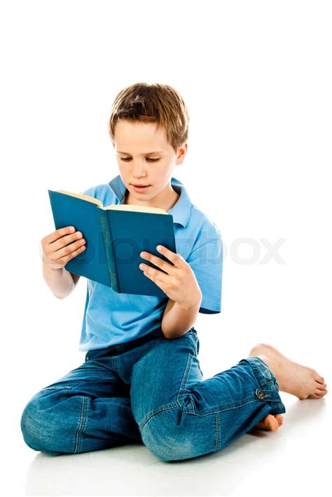 Boy Reading Book Stock Image Colourbox