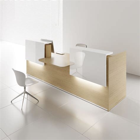 Tera Countertop Large Reception Desk Wlight Panels Ada Compliance