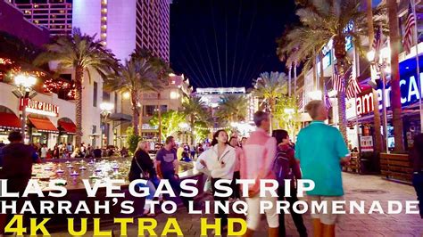 Night Walk Las Vegas Strip Walking Tour In 4k Youtube