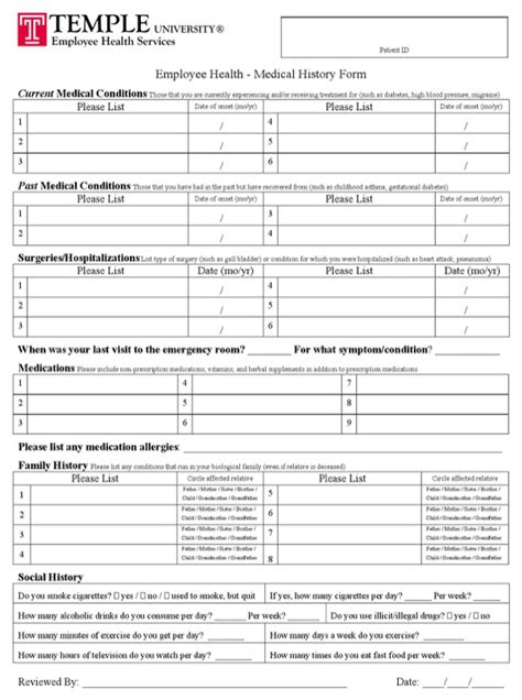 Guarantor letter for job save personal guarantee form inspirational. Download Employee Health - Medical History Form for Free ...