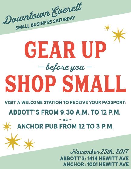 Download Small Business Saturday In Downtown Everett Flyer Png Image