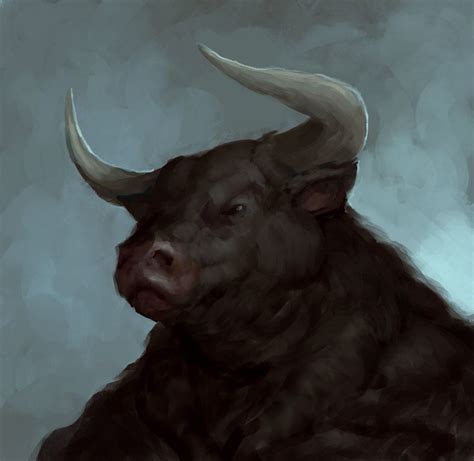 Minotaur Sketch By Lucsalcedo On Deviantart Mythical Creatures