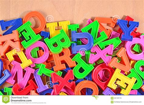 Colored Plastic Alphabet Letters Stock Image Image Of Plastic