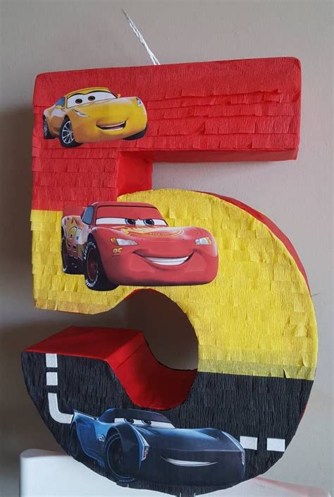 Pinata De Número Inspirada En Cars Etsy España Disney Cars Birthday Cars Theme Birthday