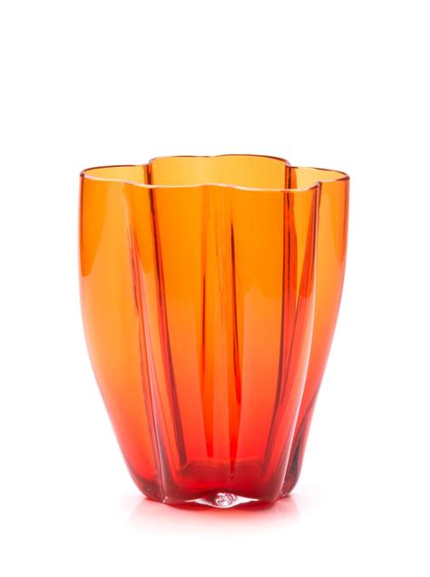21st Century Alessandro Mendini Murano Glass Small Vase Mandarin Orange For Sale At 1stdibs