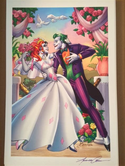 Amanda Conner Harley Quinn And Joker Wedding Limited Print 11×17