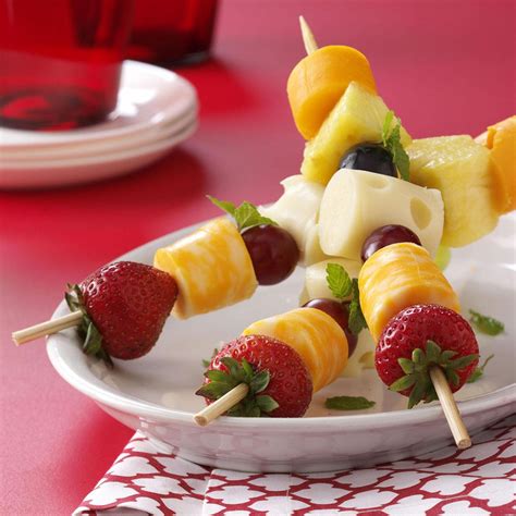 Member recipes for cold finger food appetizers. Fruit 'n' Cheese Kabobs Recipe | Taste of Home