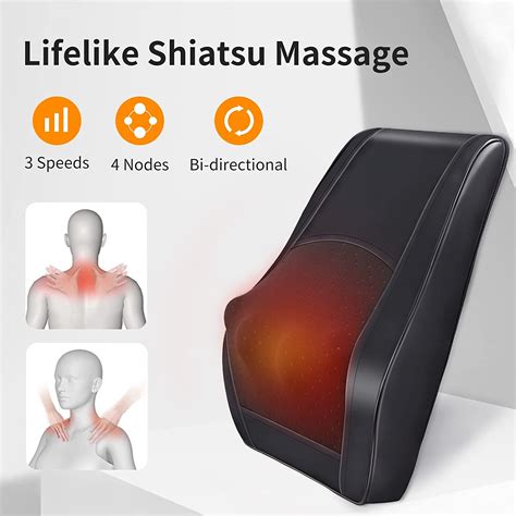 Boriwat Back Massager With Heat Massagers For Neck And Back Shiatsu