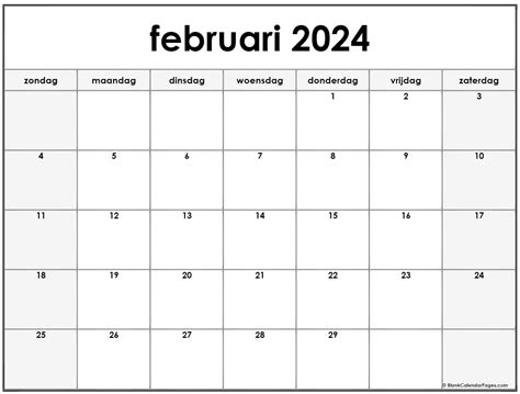 Februari 2021 Kalender Nederlandse Kalender Februari Riset