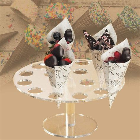 Buy Ice Cream Cone Holder Clear Acrylic Cone Display Stand Weddings