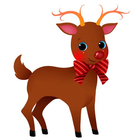 Rudolph Reindeer Christmas Clip Art Transparent Reindeer Cliparts Png