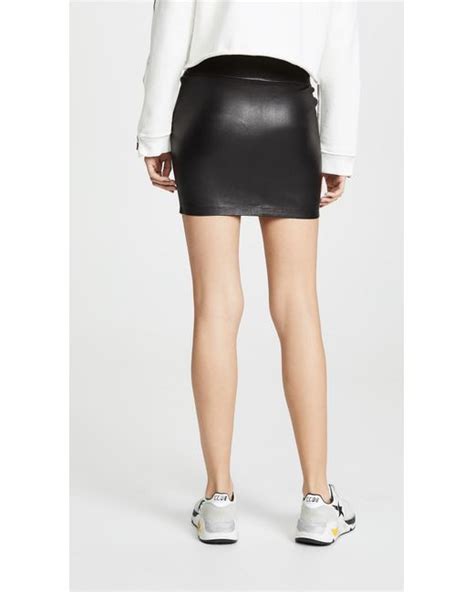 Sprwmn Leather Miniskirt In Black Lyst