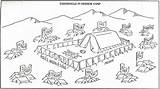 Tabernacle Coloring Pages Moses Kids sketch template