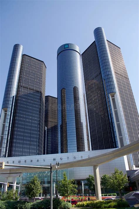 General Motors World Headquarters In Downtown Detroit Editorial Stock
