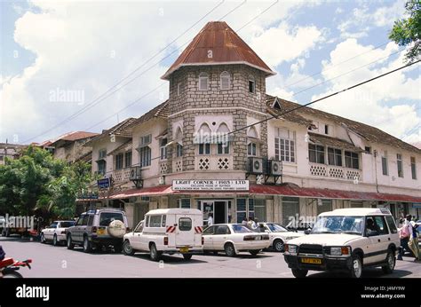 tanzania dar es salaam samora avenue street scene department store africa port town view