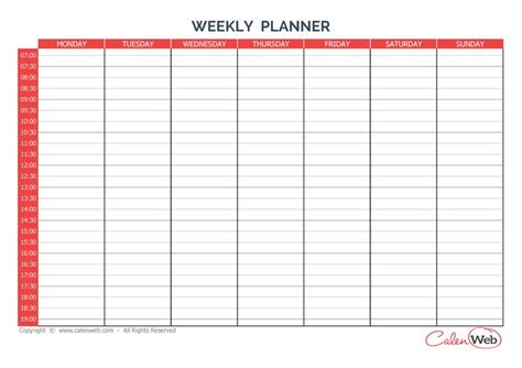 day  weekly planner template day weekly planner
