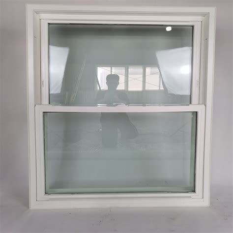 Factory Double Hung Fibreglass Hanging Windows China White Pvc Frame