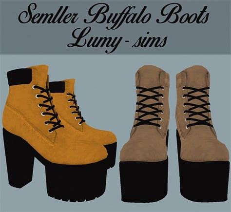 Lumysims Semller Buffalo Boots • Sims 4 Downloads Sims 4 Cc Shoes