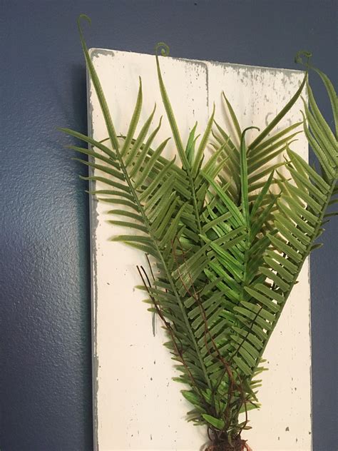 Hanging Fern Wall Art Artificial Plant Display Faux Plant Etsy Canada