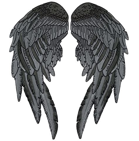 Buy Black Angel Wing Patches 14” Saints And Sinners Guardian Angels