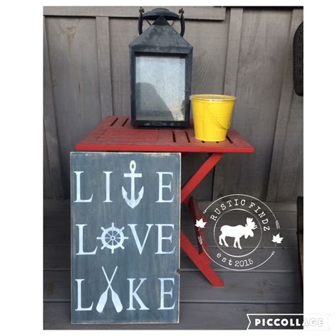 Live Love Lake Wood Sign By Rusticfindz On Etsy Rustic Cabin Decor