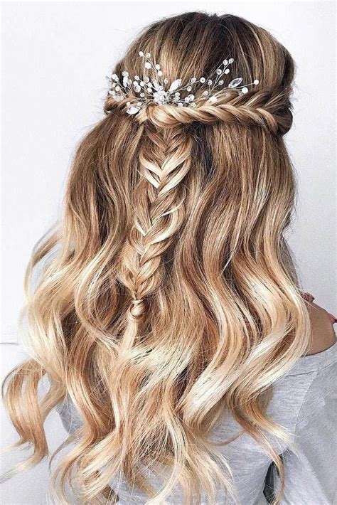 Wedding Hairstyles Half Up Half Down With Curls And Braid