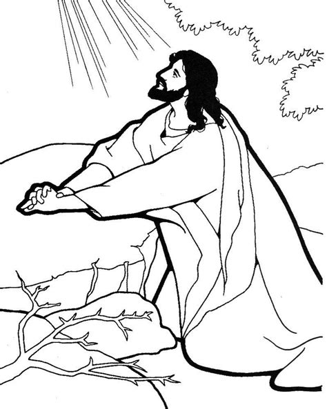 Jesus Praying Coloring Page Google Search Jesus Coloring Pages
