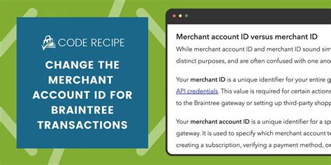 Change The Merchant Account Id For Braintree Transactions