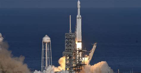 Falcon Heavy Rocket Lifts Off For An Orbit Around The Sun