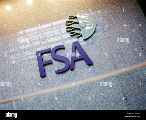 The Financial Services Authority Office Building Foyer And Sign Hi Res