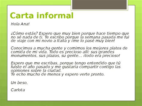 Imagen De Una Carta Informal