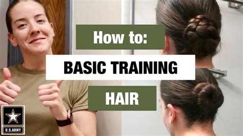 Easy Military Bun Tutorial Army Basic Training Hair Youtube