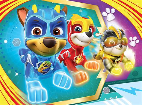 Ravensburger 3029 Paw Patrol Mighty Pups Super Paws 4 In A Box 12 16