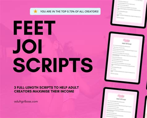 Feet Joi Scripts 2 For Adult Content Creators Boost Your Onlyfans Fansly Loyalfans Revenue Etsy