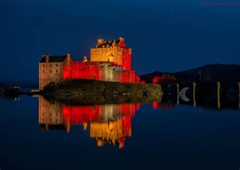 Eilean Donan Castle Lit For Remembrance Day ~ ♡♡♡ Scottish Castles