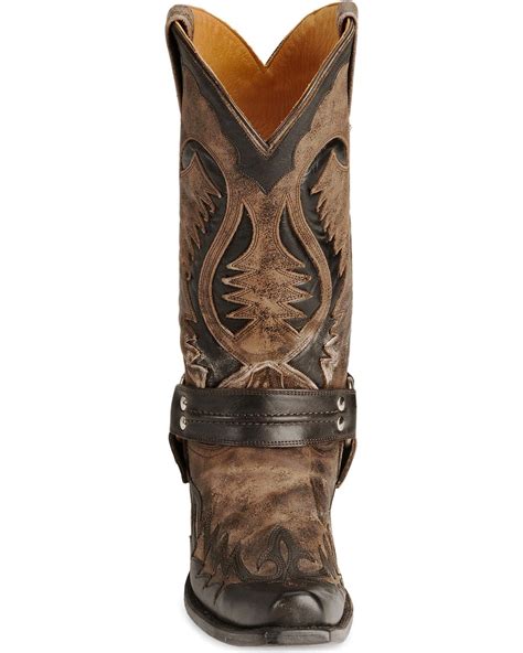 Product Name Stetson Brown Harness Cowboy Boots Snip Toe