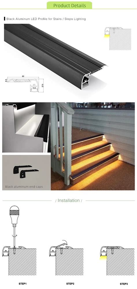 Cinema Led Stair Nosing Aluminium Profile For Led Strip Lights China Step Led Profile And Led