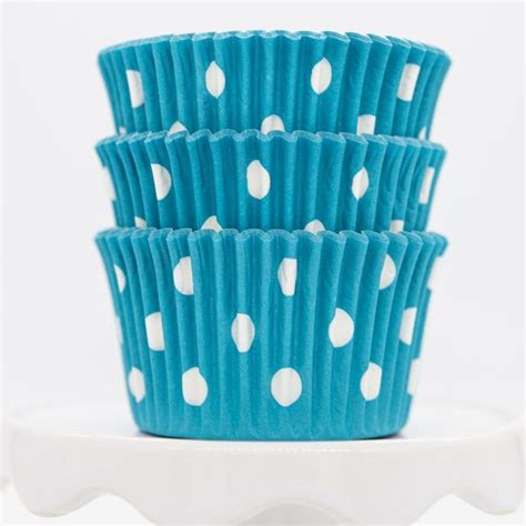 Dot Aqua Cupcake Liners Aqua Blue Baking Cups Polka Dot Cupcake