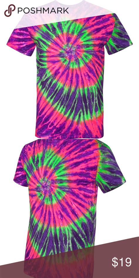Plus Size Neon Pink Lime Ripple Tie Dyed T Shirt Tie Dye T Shirts Dye T Shirt Neon Pink