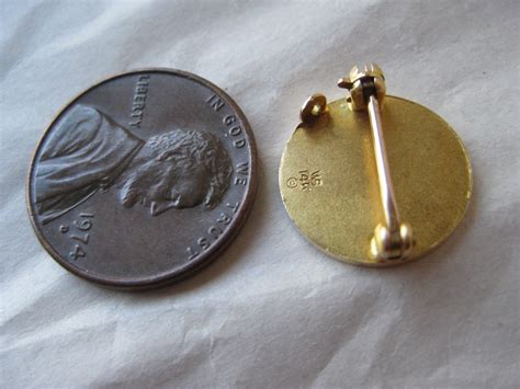 Nfbpwc 14k Solid Yellow Gold Pin Lapel Brooch Vintage Karat Kt Etsy