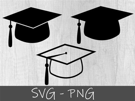 Graduation Cap SVG Clipart Graduation Hat And Tassel For High Babe And College SVG And PNG
