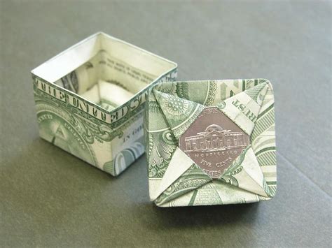 Dollar Bill Square Box Dollar Bill Origami Easy Dollar Bill Origami