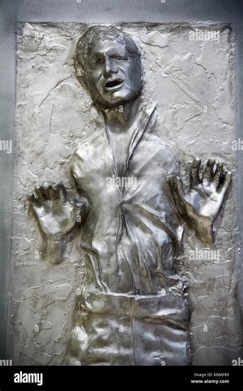 Han Solo Frozen In Carbonite During A Star Wars Fans Meeting Forcecon