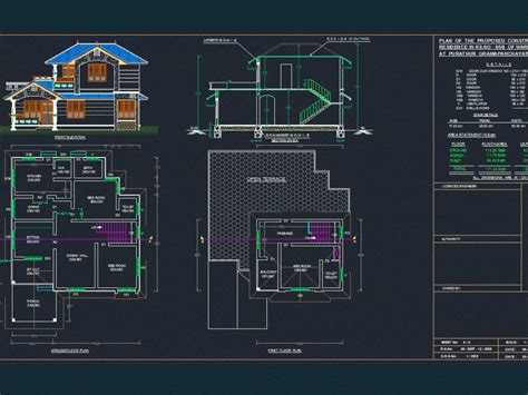 Autocad House Plans Cad Dwg Construction Drawings All In One Photos