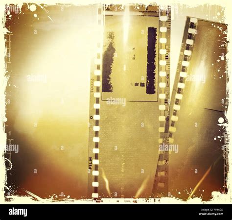 Retro Film Strip Frames In Sepia Tones With Copy Space Stock Photo Alamy